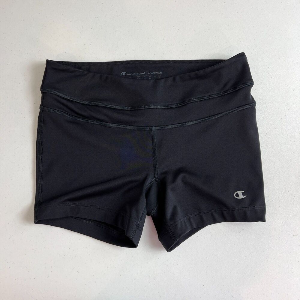 Champion Women's Powertrain Power Flex Black Biker Shorts Size XS
